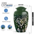 thumbnail image 2 of Daisy Funeral Cremation Urns For Adult Ashes Women - Decorative Urns For Human Ashes Adult Man - 1 Large & 4 Blue Keepsake Urn For Mother - Green Urn For Mom & Dad - 10 & 3 Inch, 2 of 7