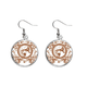 thumbnail image 1 of Flor hoja patrón de ilustracion moderna Pendientes pendientes de plata colgantes joyas señora Unbranded M, 1 of 3
