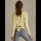 thumbnail image 5 of Camisetas Deportivas de Larga para Mujer, con Protección Solar UPF 50+, para Correr, Gimnasio, Secado Rápido Amarillo de Ganso M, 5 of 7