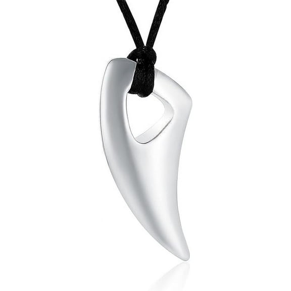 Wolf Tooth Cremation Jewelry Memorial Urn Necklace for Ashes - Wolf Tooth Stainless Steel Pendant for Men Pet Dog Cat Keepsake