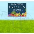 thumbnail image 1 of Organic Farm Fresh Fruits (18" x 24") Yard Sign, Includes Metal Step Stake, 1 of 6