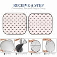 thumbnail image 6 of Naloa bow on polka dots Print 2-Piece Windshield Sunshade,Foldable Car Front Window Sun Shades,for Most Sedans SUV Truck-Large, 6 of 6
