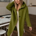 thumbnail image 4 of Cardigan Sweaters for Women 2025 Fall Winter Long Sleeve Button Knit Hoodie Sweater Oversized Long Cardigans Outerwear, 4 of 6