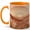 Orange, variant on Boho Sunrise Landscape Coffee Mug, Warm Desert Mountain Sunset Design, 11 oz Ceramic Cup