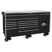 76 in. 12-Drawer Professional Roller Cabinet, Blac