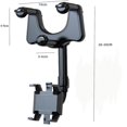 thumbnail image 2 of Car Rearview Mirror Mobile Phone Holder 360 Rotation Universal Adjustable Car Phone Holder Direction Display, 2 of 4