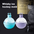 thumbnail image 4 of Easy-Release Ice Cube Maker, Reusable Ice Spheres Mold for DIY Home Bar Party - blue + purple, 4 of 5