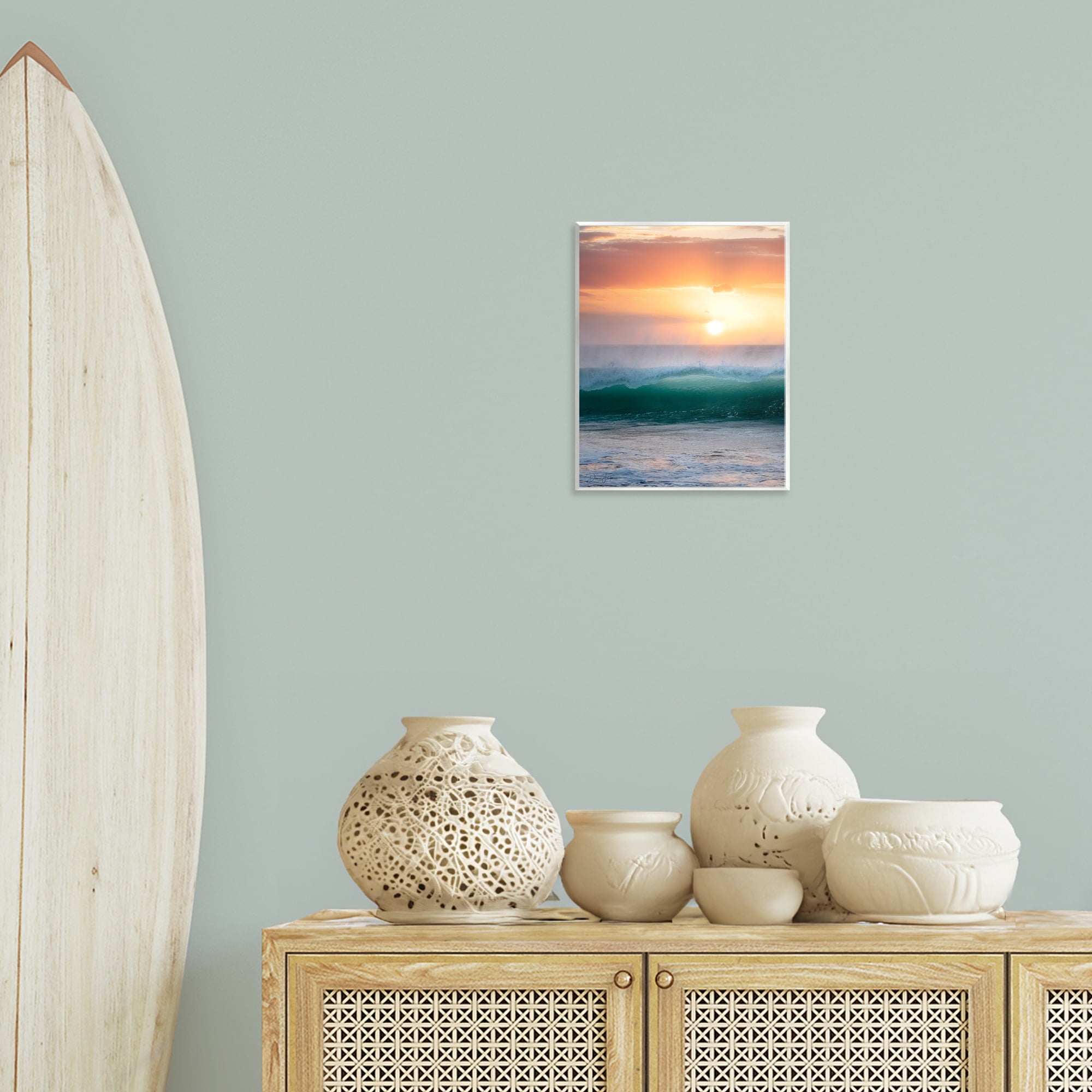Stupell Industries Breaking Sea Wave Coastal Photography Unframed Art Print Wall Art, 11 x 14