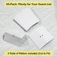 thumbnail image 6 of TETOU 50Pcs Premium Place Cards with Red Ribbon,2" x 3.5" Tent Card Name Card Wedding Place Cards for Wedding Valentines Day Table Dinner Parties Seating Supply, 6 of 7