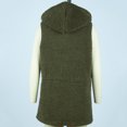thumbnail image 4 of Women's Fleece Sherpa Hooded Vest Fall Winter Warm Soft Zip Up Tunic Sleeveless Jacket Classic Trendy Solid Color Mid Long Waistcoat with Pocket, 4 of 5