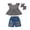 Black, variant on Baby Girl Polka Dot Outfit 3 Piece Jean Set for Infant Girl Ruffle Short Sleeve Blouses+Patchwork Denim Shorts Suit Newborn Girl Clothes