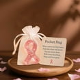 thumbnail image 4 of Pink Ribbon Pocket Hug - Cancer Awareness Gift with Encouragement Card, Inspirational Stress Relief Token for Women, Strength and Hope Get Well Soon Gifts, 4 of 6