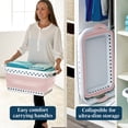 thumbnail image 4 of Blue Door Collapsible Laundry Basket Portable Pop Up Plastic Laundry Hamper with Dual Grip, 10.5-Gallon Pink 2pk, 4 of 7