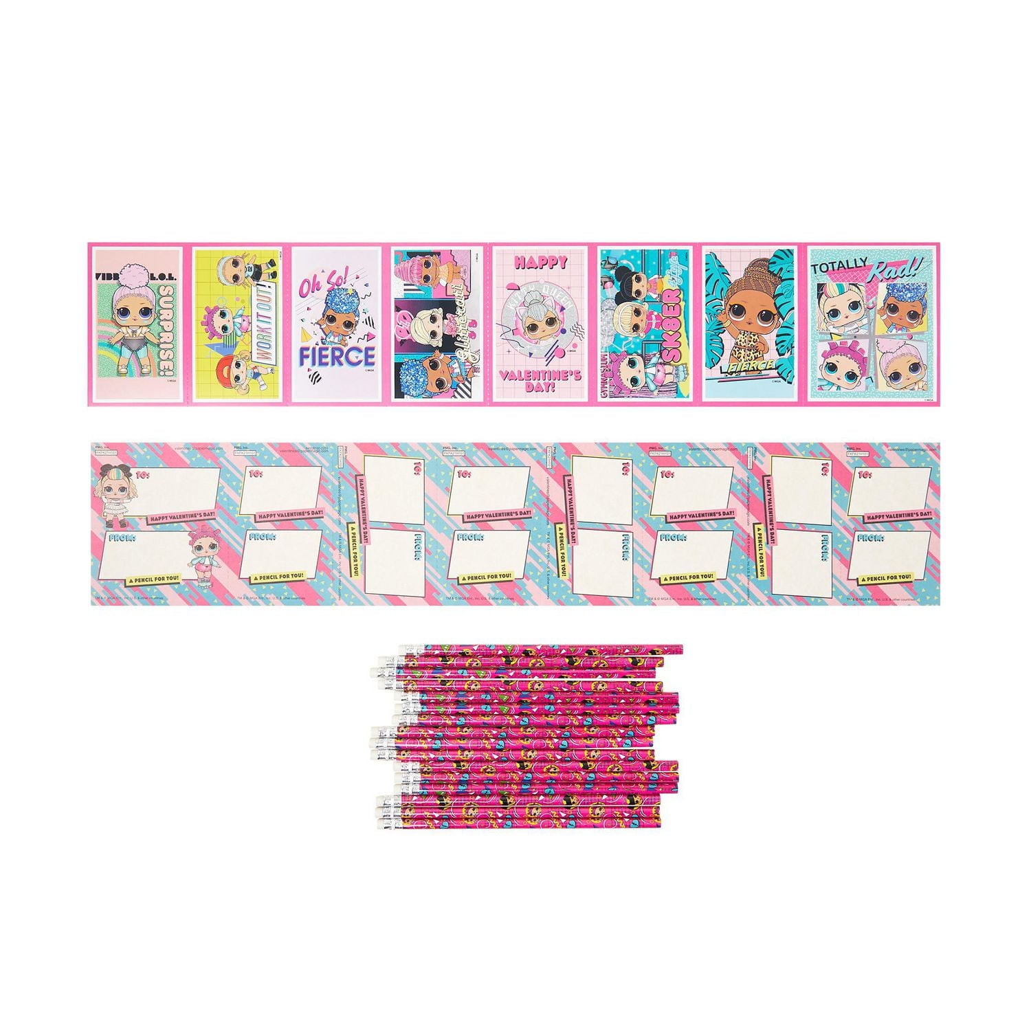 LOL Surprise Valentine's Day Cards, 16 Count, Classroom Exchange Cards