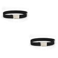 thumbnail image 3 of Sonducket Cinturón Hebilla magnética Correas de correas de cuero sintético para niños niñas negro negro 2Conjunto, 3 of 6