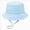 B38-Sky Blue, variant on Quealent Kids Bucket Hat UPF50 Summer Sun Protection Beach Cap Cotton Kids Sun Hat for Boys Girls Outdoor 6-12 Months