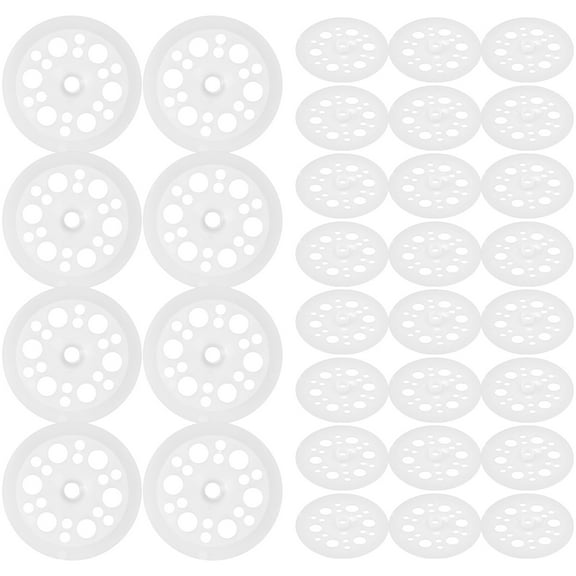Pretyzoom 100Pcs Foam Board Round Plastic Washers Insulating Board Fixing Parts White Color