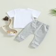 thumbnail image 4 of Mothers Day Baby Boy Outfit LOVE MY MAMA Print Short Sleeve T-Shirt Top Solid Drawstring Pants 2Pcs Summer Clothes, 4 of 8