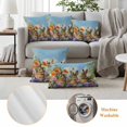 thumbnail image 6 of Easter Rabbits Pillow Covers 2 Pack Watercolor Spring Eggs Floral Blue Sky Grass Pillowcase Waterproof Outdoor Throw Pillow Cover for Patio Garden Square Cushion 18”x18”, 6 of 9