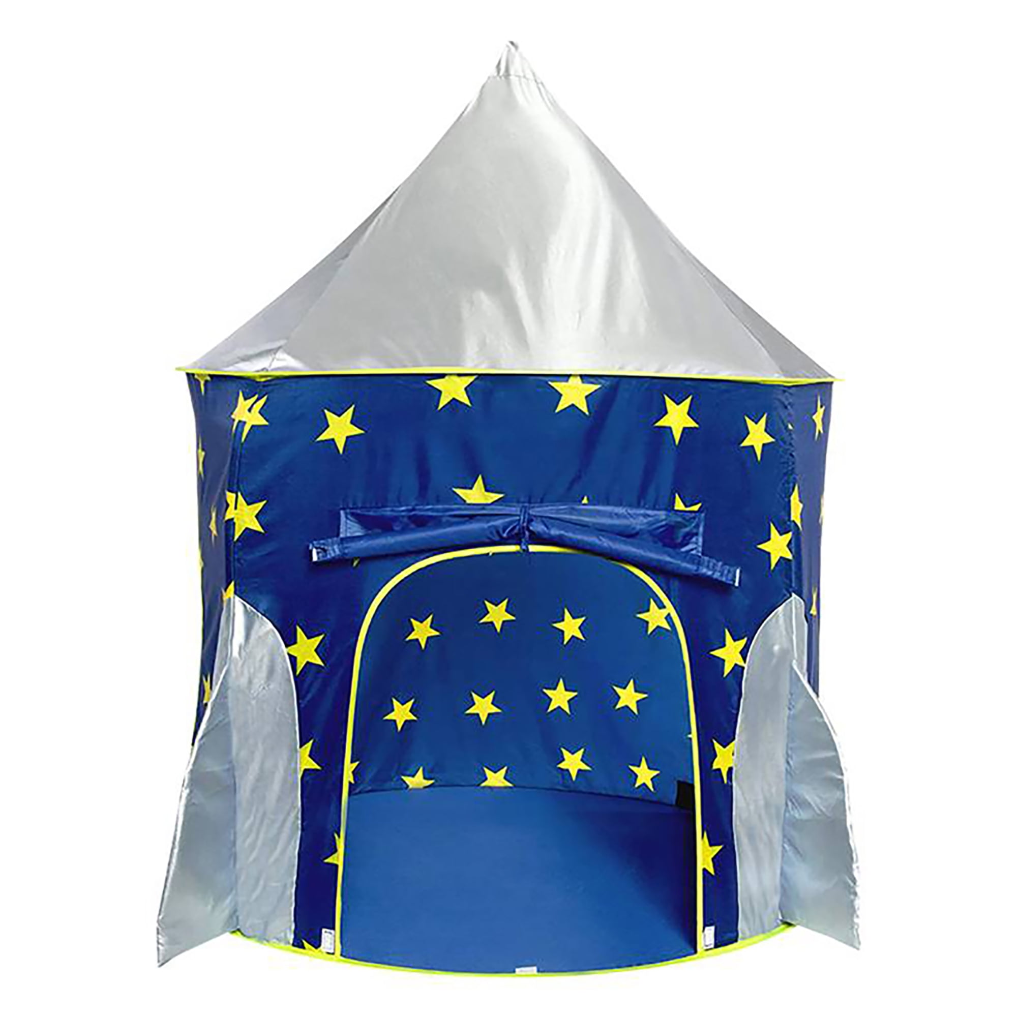 Rocket Space Ship Play Tent Planets Glowing Stars Ventilated Folding Playhouse 