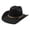 Black, variant on Mens Straw Cowboy Hats - Women Men Western Shapeable Wide Brim Sun Hat Cowboy Hat,Black,One Size