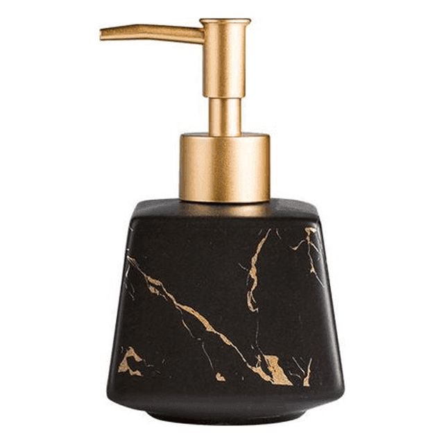 Dispensador de jabón, botella de loción prensada, artículos de baño (1 botella cuadrada negra) ER
