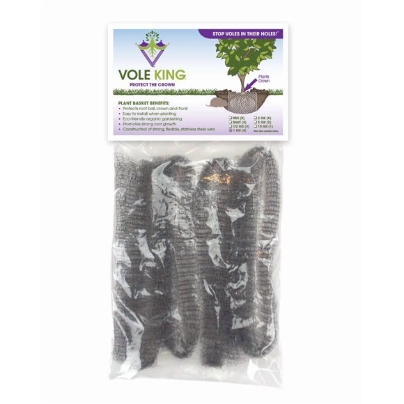 Cestas para plantas VOLE KING Gopher Vole, 4 unidades, acero inoxidable, 4 litros