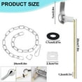 thumbnail image 3 of Trianu Alloy Universal Toilet Handle Replacement Kit Mount Toilet Tank Flush Handle with Stainless Steel Flapper Chain Side Mount Compatible with American Standard Toilet, 3 of 7