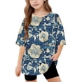 thumbnail image 2 of Virmaxy (5-15 Years) Boys Girls Fashion Casual Shirt Teenagers Solid Color Short Sleeve Round Neck Top Summer Loose Casual Trendy Pullover Shirt Multicolor-27 12 Years, 2 of 8