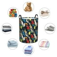 thumbnail image 4 of Rateoe Parrot Pattern Round Laundry Hamper Basket, Tall Hamper Basket for Blanket Storage, Nursery Clothes Hamper for Laundry in Bedroom and College Dorm-Small, 4 of 6