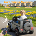 thumbnail image 5 of East doll 12V Power Ride on Toys for Toddlers, Kid Electric Car, G63 G Wagon Licensed Mercedes-Benz with Remote Controls, Aged 2-4Y,Gray, 5 of 7