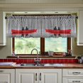 thumbnail image 3 of Yayeee Kitchen Curtains Tier Set of 2 Light Filtering 57"x36" Over Sink Window Panels, Red Boat, 3 of 7