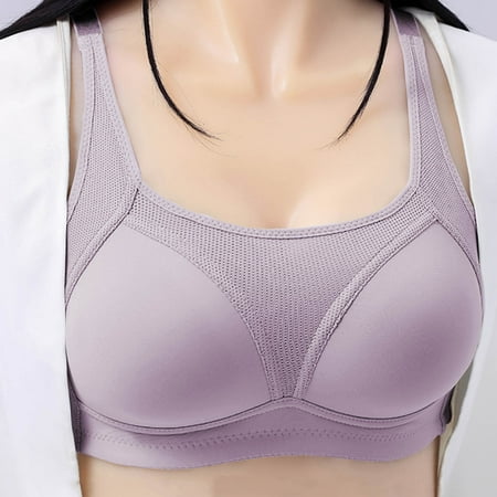 Sheghy Wireless Push Up Bra for Women-Seamless Lightweight Comfort T-Shirt Bra Anti-Sagging Everyday Wear/Sports Bras Clearance Gray
