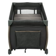 Monbebe Play Yard – Full-Size Rocking Bassinet, Removable Changer & Toy Bar – Castle Point