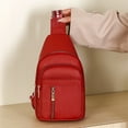 thumbnail image 4 of Beautynvta Leather Chest Bag for Women Men, Crossbody Shoulder Bag, Sling Bag Backpack, Belt Bags Purse Handbag for Travel & Daily Use, Red, 4 of 6