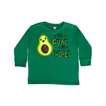 

Inktastic You Guac My World with Cute Avocado Gift Toddler Boy or Toddler Girl Long Sleeve T-Shirt