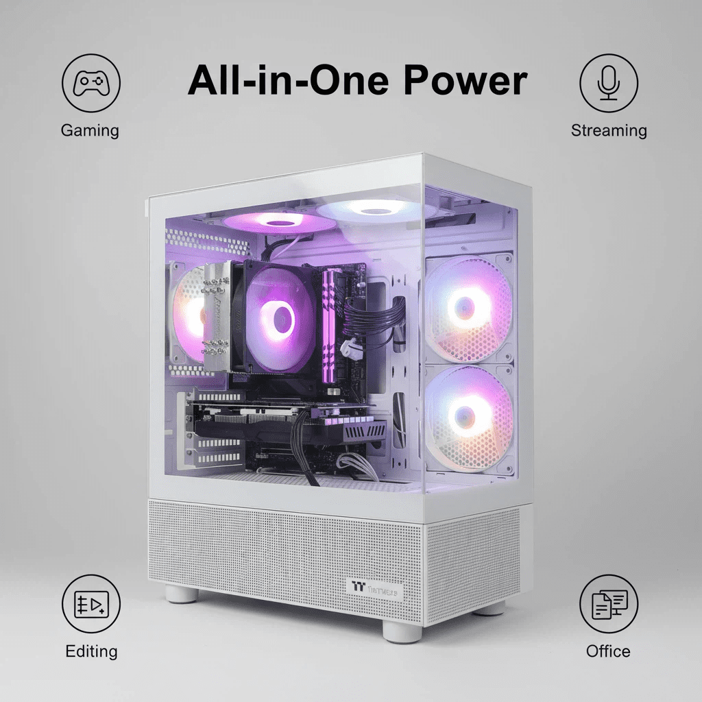 AIGAMEPC Gaming PC Desktop, i7 4790, GTX 1660 Super 6GB, 16GB DDR3