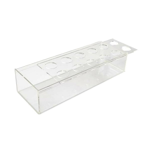 Jarrón de flores rectangular Jarrón de flores acrílico Jarrón de flores rectangular con agujeros 25x10x6.5cm 12 agujeros