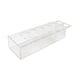 thumbnail image 1 of Jarrón de flores rectangular Jarrón de flores acrílico Jarrón de flores rectangular con agujeros 25x10x6.5cm 12 agujeros, 1 of 9
