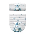 thumbnail image 2 of HELLHERO Santa Claus and Snowflakes Toilet Lid Dust Cover Set & Toilet Protector Cover with Stretch Polyester for Washable and Reusable, Machine Washable, 2 of 8