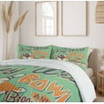 thumbnail image 6 of Ambesonne Retro Duvet Cover Set, Vintage Bowling Poster, 2-Calking, Fern Green Burgundy, 6 of 7