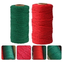 KALLORY 2Pcs Rope for DIY Crafts Red Cotton String 100 Yards Spool