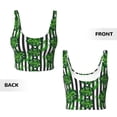 thumbnail image 6 of Goofa Palm Greenery Printed Sports Bras for Women, High Impact Running Bra Workout Crop Tank Tops Longline Sports Bra Push up-Medium, 6 of 9