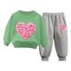 thumbnail image 1 of Odeerbi 1-10 Años Niños Niñas San Valentín Trajes Love Print Cuello Redondo Sudaderas Pantalones Sudadera Heart Print Suave Manga Larga, 1 of 5