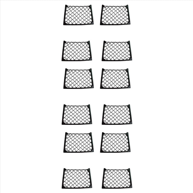12 Piezas Gran Soporte de Revista de Almacenamiento de Red Elástica para Coche / Caravana / Autocaravana / Accesorios para Acampar Accesorios para Caravana