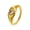 Gold, variant on Men's Women's Stainless Steel Minimalist Cubic Zirconia Heart Ring Silver Size 10