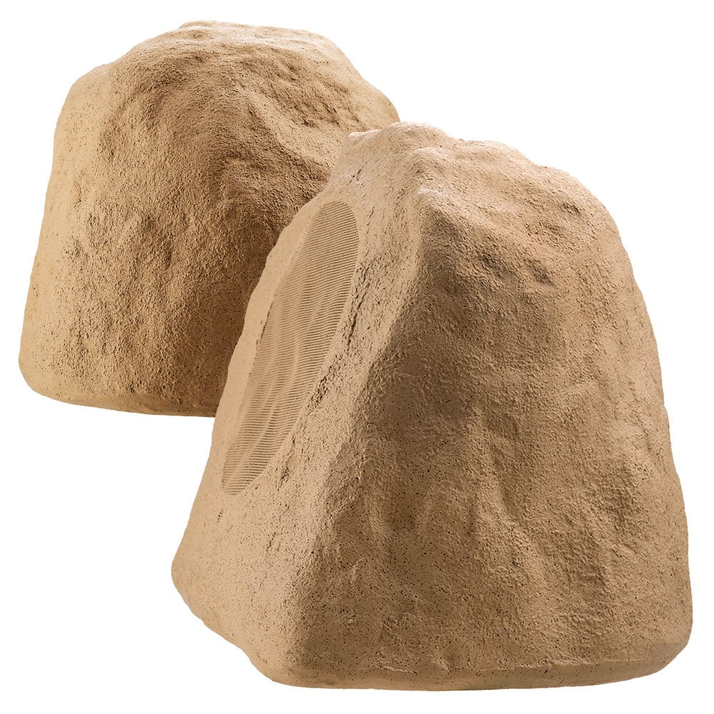 OSD RX805 8" 200W Outdoor Weather-Resistant High Performance Rock Speaker Pair, Brown