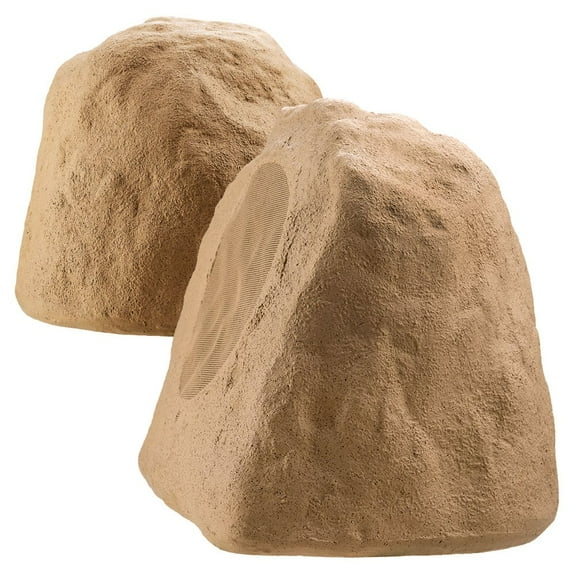 OSD RX805 8" 200W Outdoor Weather-Resistant High Performance Rock Speaker Pair, Brown