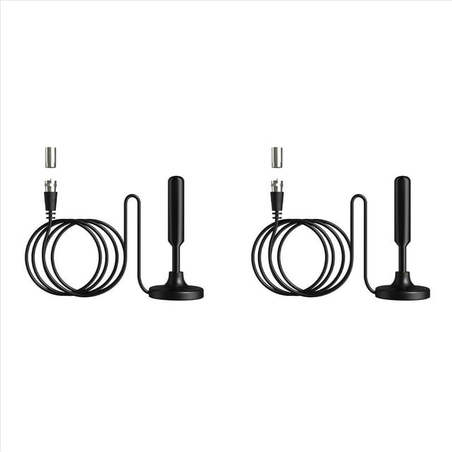 2X Antena de TV HDTV-T Antena de TV Digital de Alta Ganancia para Recepción de Señal de TV Inteligente en Interiores y Exteriores A