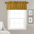 thumbnail image 1 of Vargottom Plain CottonValance, Decorative Window Rod PocketValanceHalf Drape For Kitchen Window 2 Panel,30x36 Inches, Mustard Yellow, 1 of 7